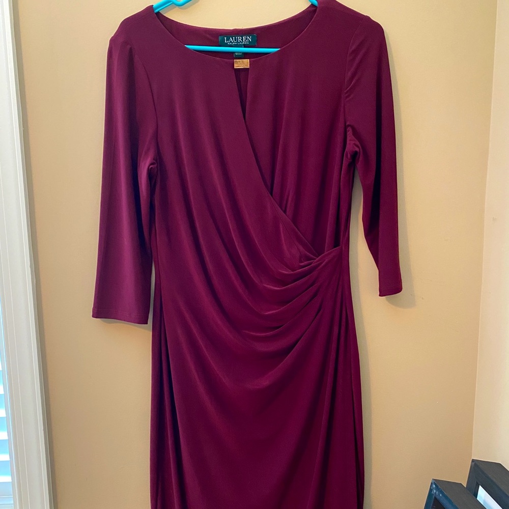Womens Ralph Lauren Burgundy Dress